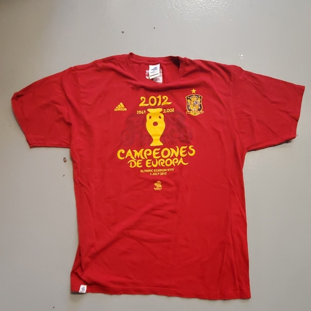 Spain 2012 adidas euro champions soccer t shirt - Picture 6 of 6